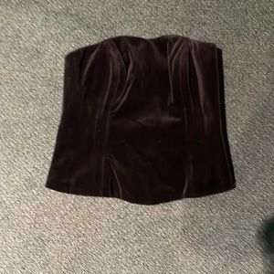 BLACK VELVET BUSTIER  SIZE 42 MADE IN ITALY
